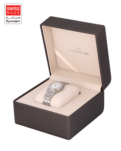 دايموند هيل نسائية صناعة سويسرية فضي DH11749L