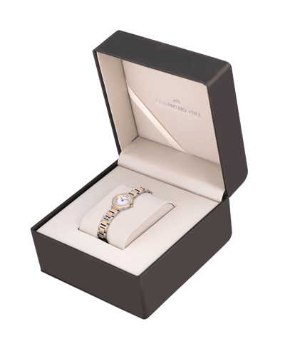 ساعة نسائية ماركة دايموند هيل موديل ذهبي فضي مينا...