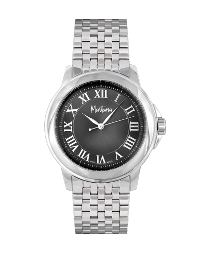 ساعة رجالية ماركة مونتانا مينا رمادي صناعة سويسرية...