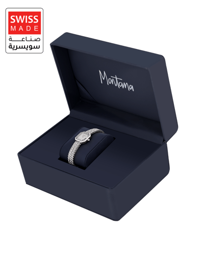 ساعة نسائية ماركة مونتانا فضي مينا صدفي M170049L