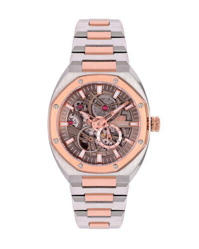 ساعة رجالية اوتوماتيك ماركة دايموند هيل فضي روز مي...