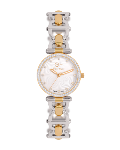 ساعة نسائية ماركة جي اف فيرري ذهبي فضي موديل GF170...