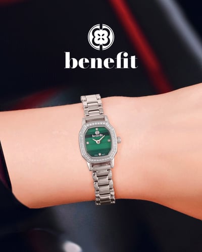 ساعة نسائية ماركة بنفيت فضي مينا اخضر موديل BNSSGR...