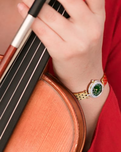 ساعة نسائية ماركة دايموندهيل ذهبي مينا اخضر BJ1700...