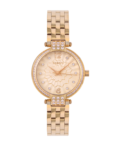 ساعة نسائية ماركة بوسيني ذهبي مينا ذهبي موديل BSGP...