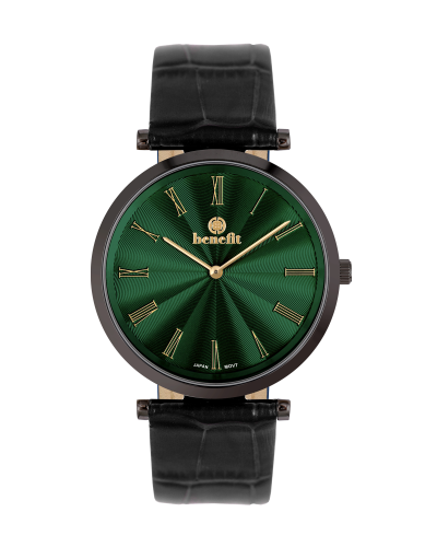 ساعة رجالية ماركة بنفيت اسود مينا اخضر موديل BNGUG...
