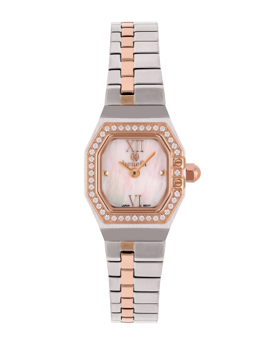 ساعة نسائية ماركة بنفيت فضي روز مينا صدفي موديل BN...