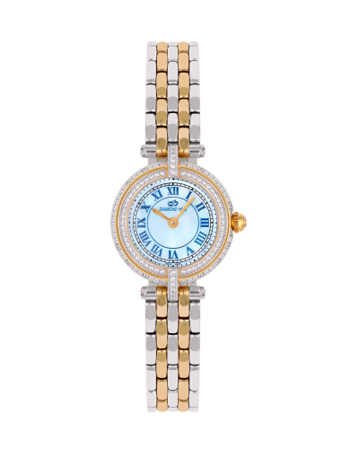 ساعة نسائية ماركة دايموندهيل فضي ذهبي مينا تيفاني...