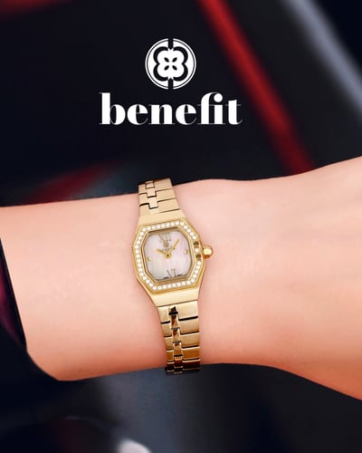 ساعة نسائية ماركة بنفيت ذهبي مينا صدفي موديل BNGPW...