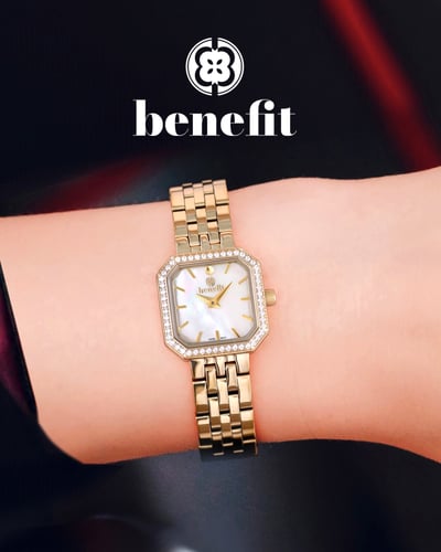 ساعة نسائية ماركة بنفيت ذهبي مينا صدفي موديل BNGPW...