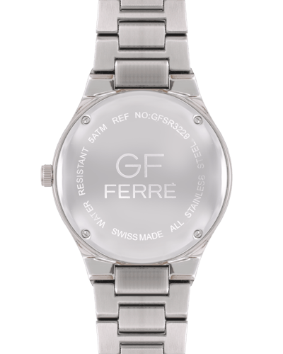 ساعة رجالية ماركة جي اف فيرري صناعة سويسرية فضي GF...