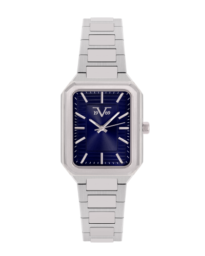 ساعة رجالية ماركة V19.69 فضي مينا ازرق موديل VSSBL...