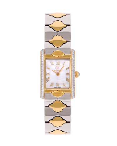ساعة نسائية صناعة سويسرية ماركة جي اف فيرري فضي ذه...