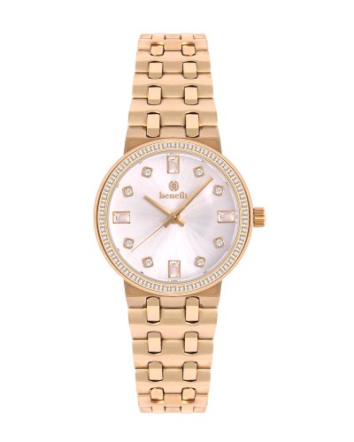 ساعة نسائية ماركة بنفيت ذهبي مينا فضي موديل BNGPW0...