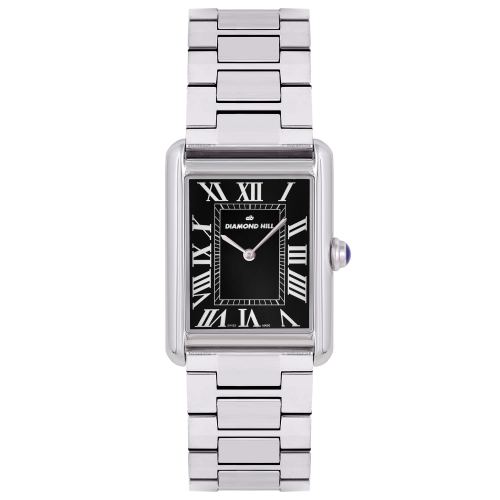 ساعة رجالية ماركة دايموند هيل مينا اسود DHSSB3027