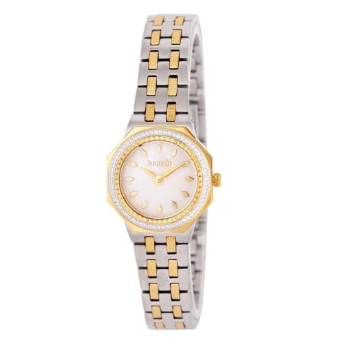 ساعة بنفت نسائي فضي ذهبي benefit BJ170067L