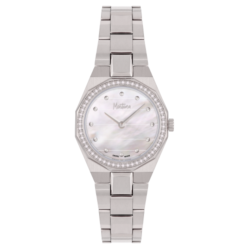 ساعة مونتانا نسائية صناعة سويسرية فضي موديل MNSS81...