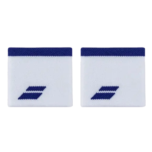 Babolat Wristbands White/Blue (Pack x2) - سوار معص...