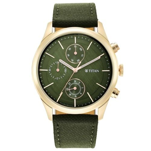 ساعة تيتان رجالي Titan Analog Green Dial Men's Wat...