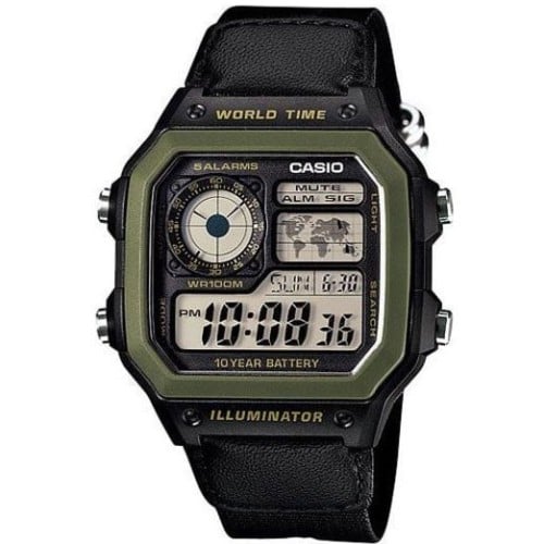 ساعة كاسيو رقمية رجالية أسود AE-1200WHB-1BV