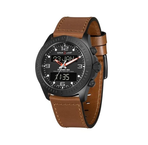 ساعة الفجر داينمك 360 جلد بني