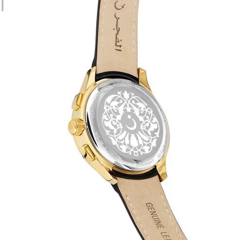 ساعة الفجر بريمير 360 النسائية جلد ذهبي