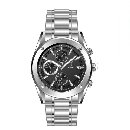 ساعه جوينر رجالي كرونو جراف استيل ازرق JO-14229