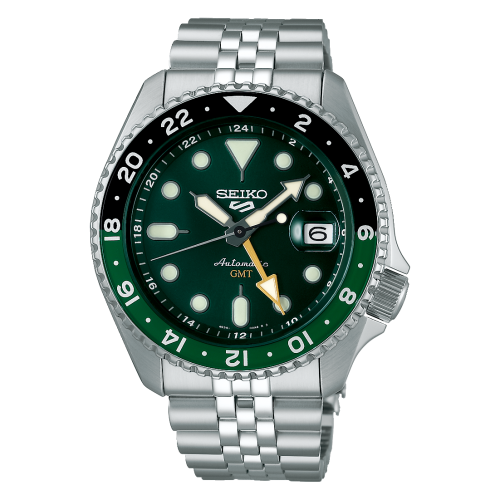 ساعة سيكو فايف سبورتس GMT SKX ثنائي اللون SSK035K1