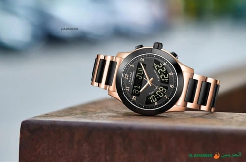 ساعة الحرمين الرجالية الفاخرة HA-6100RBB مقاس 42MM