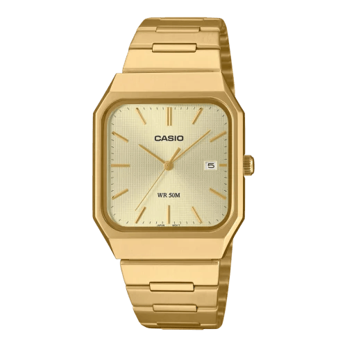 ساعة كاسيو رجالي ذهبي MTP-B185G-9AV