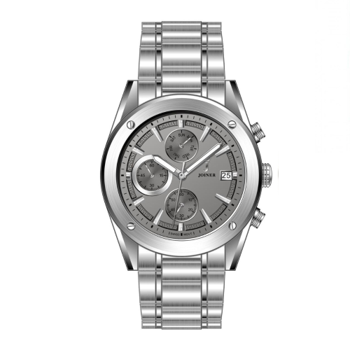 ساعه جوينر رجالي كرونو جراف استيل رمادي JO-14229