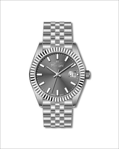 ساعة رجالية ماركة مارتيني فضي رمادي