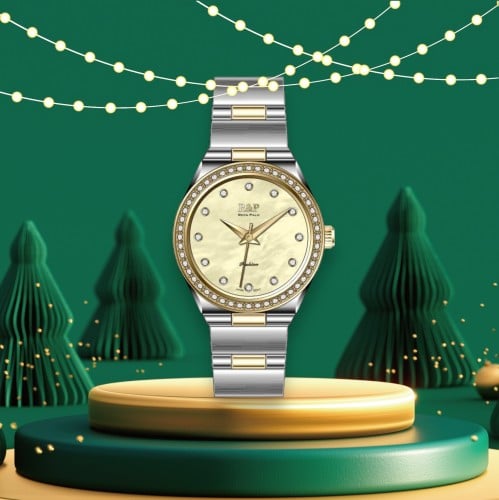 ساعة رويال بالو نسائية فضي مينا ذهبي RP-219113