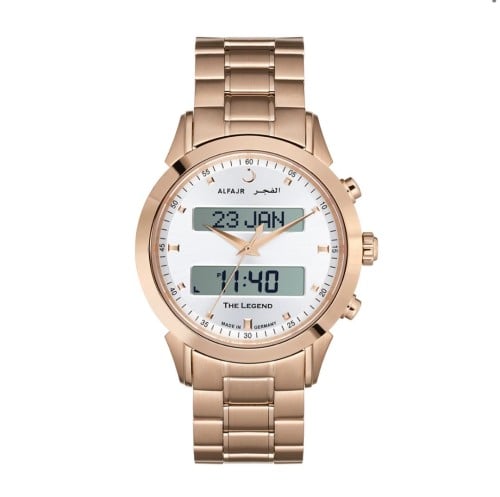 ساعة الفجر الفاخرة 360 ستيل من الفجر نحاسي