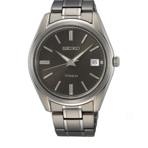 ساعة سيكو تيتانيوم رجالية كلاسيكية من التيتانيوم s...
