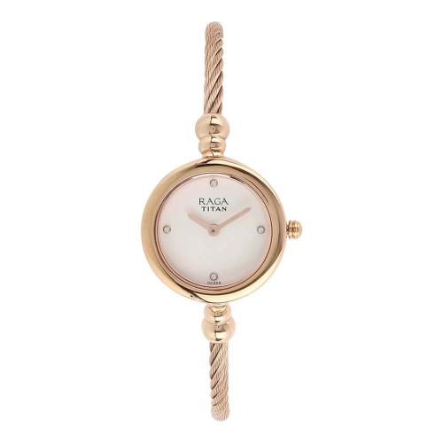 ساعة تيتان راجا نسائي Titan Raga White Dial Analog...