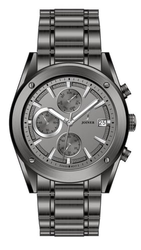 ساعه جوينر رجالي كرونو جراف استيل اسود JO-14229