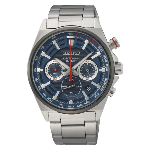 ساعة سيكو كورنغراف بتصميم رياضي انيق Seiko SSB407...