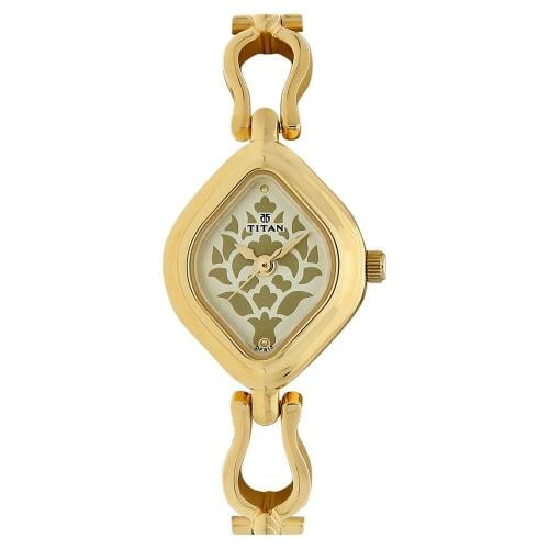 ساعة تيتان أنالوج بمينا ذهبية للنساء - NL2536YM03/...