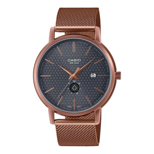 ساعة كاسيو الشبابية التناظرية للرجال بني داكن MTP-...