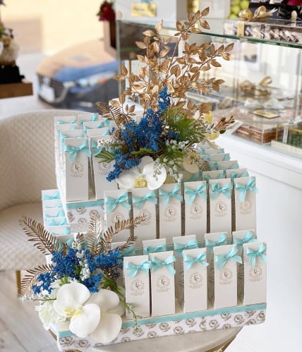 ستاند توزيعات ألواح شوكولاتة بلجيكية 50 حبه