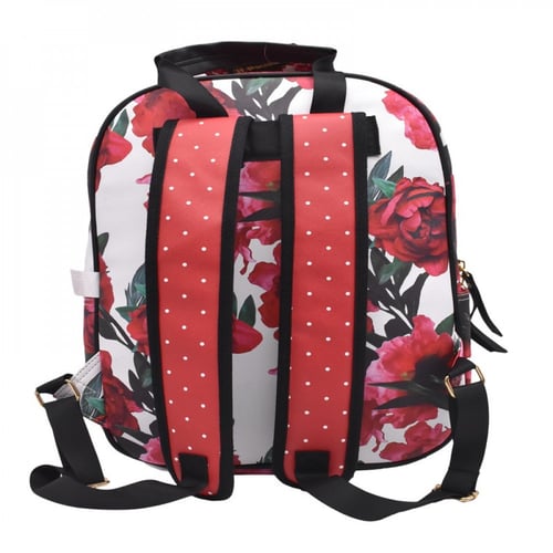 شنطة ظهر 15 انش جلد أحمر بوز