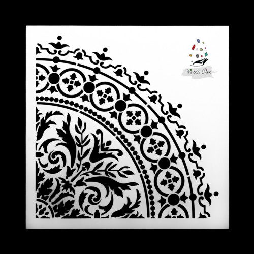 275 - ورق استنسل زخرفة عربية مربع 20سم * 20سم