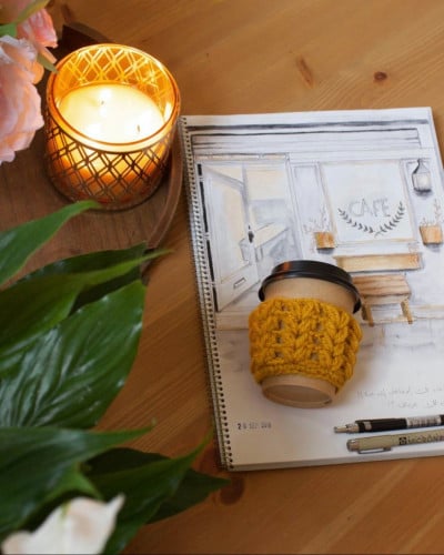 حامي حرارة للكوب الوان متعدده حجم صغير