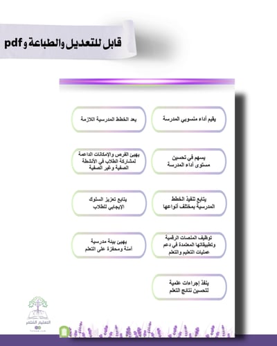 حقيبة - مدير\ة المدرسة -تصميم الخزامى - للطباعة