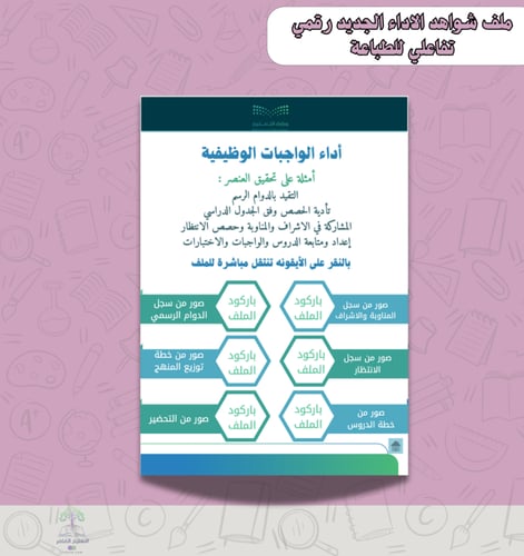 ملف معايير وشواهد الأداء الجديد للطباعة