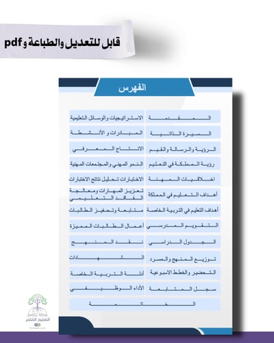 حقيبة -التربية الخاصة -تصميم رسمي أزرق-