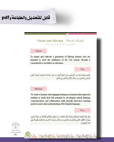 حقيبة -لغة إنجليزي - تصميم برج إيفل- للطباعة