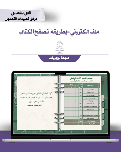 حقيبة - لجميع المواد -بتصميم جلد أخضر - إلكتروني