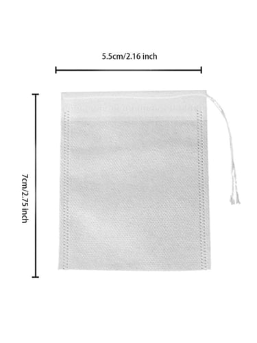 أكياس شاي فارغة 5.5×7 سم 100 قطعة